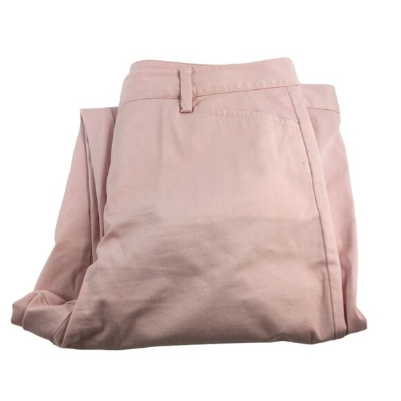 LANDS END LIGHT PINK MID RISE SLIM LEG PANTS WOMENS 14 - Picture 3 of 4